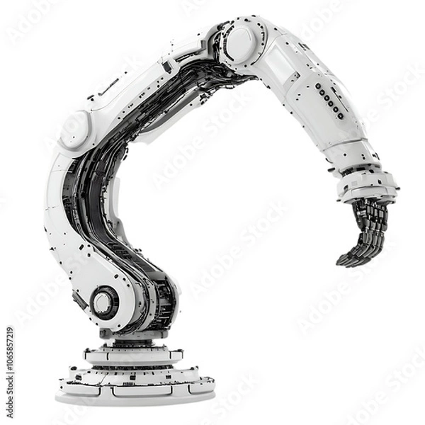 Obraz Ai robotic arm isolated on white background