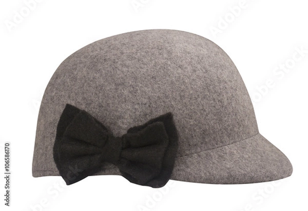 Fototapeta Grey wool riding hat
