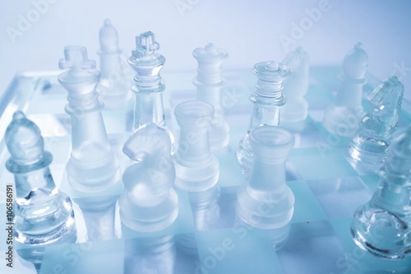 Obraz glass chess