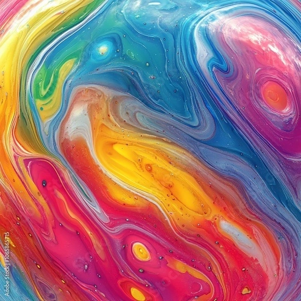 Fototapeta Square seamless texture- magic planet colored texture