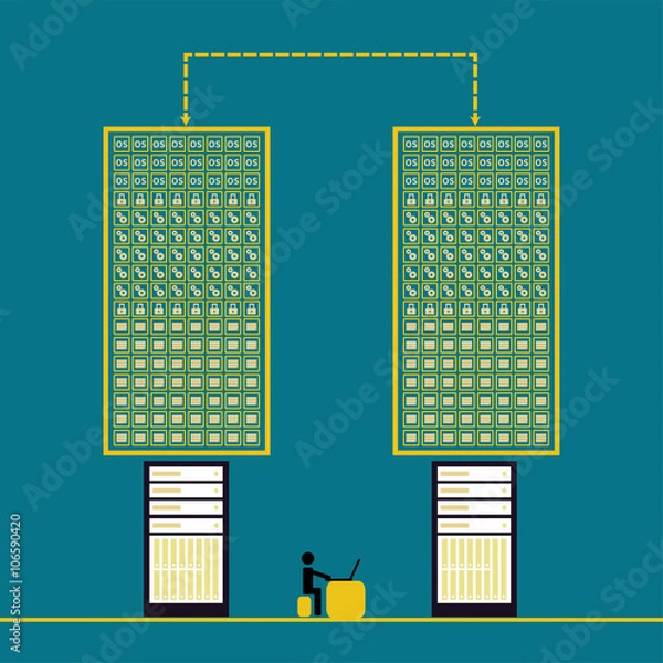 Fototapeta Virtualization concept