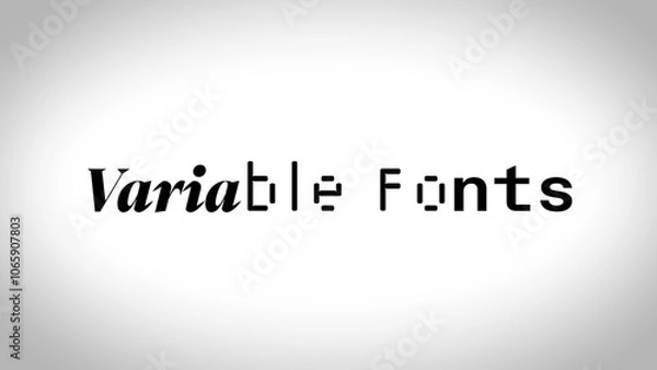 Fototapeta Variable Font Titles 