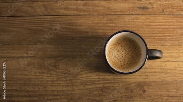 Obraz Coffee over wood table