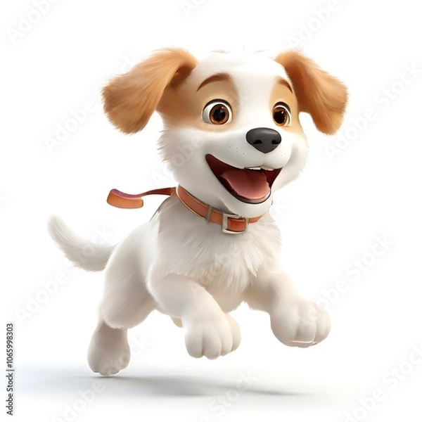 Obraz a cute Little figure design happy on a White Background