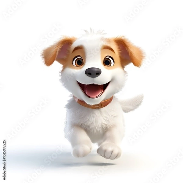 Obraz a cute Little figure design happy on a White Background