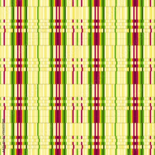 Fototapeta A seamless geometric ethnic design folk art with abstract . Ideal for textiles scarves wrapping paper and décor. it showcases traditional handmade weaving techniques in vector illustration.