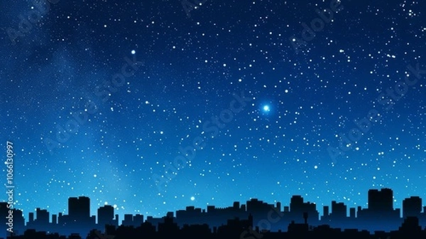 Fototapeta Imagine 5d Particle, poster, Internet background, business, bending, technology, computer, connection, simple, starry sky, modern, point of light, sky, skyline, creative, data concept, big data image