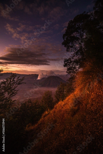 Obraz sunset in the mountains