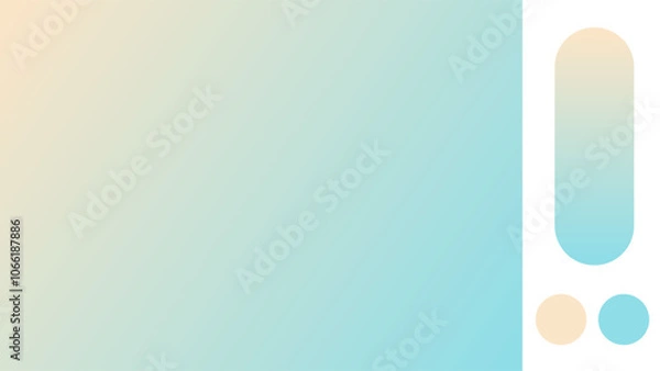 Obraz Peach and Turquoise gradient background with light blurred pattern. Abstract illustration with gradient blur design. Blurred colored abstract background. Colorful gradient. Vector illustration