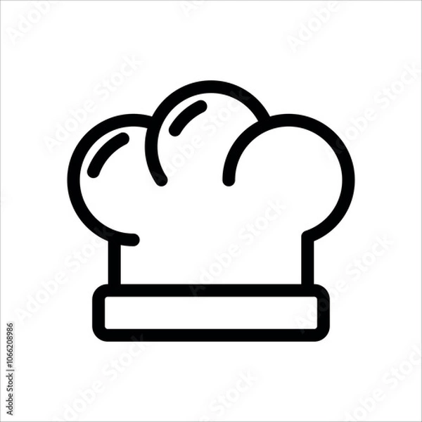 Fototapeta Chef hat icon in outline style