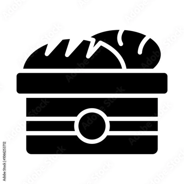 Obraz Basket Bread Solid Icon