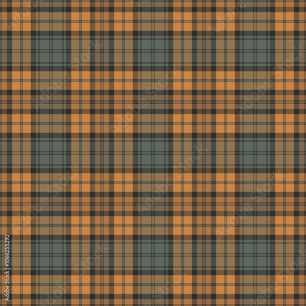 Fototapeta Autumn Plaid Check Seamless Pattern - Cute plaid check repeating pattern design
