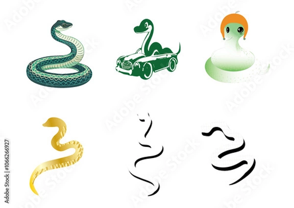 Fototapeta 巳年　年賀状素材