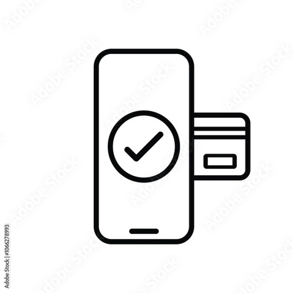 Fototapeta Payment Completed with Card