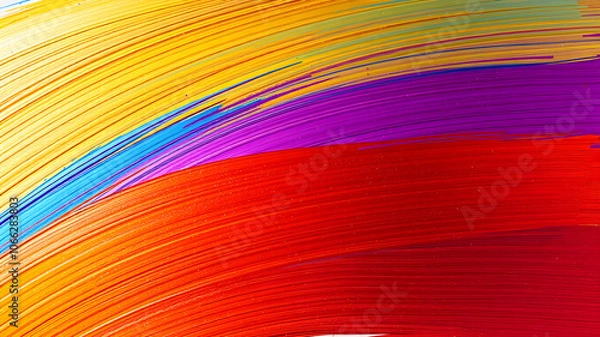 Fototapeta Abstract hand painted colorful background. AI generated image, ai.