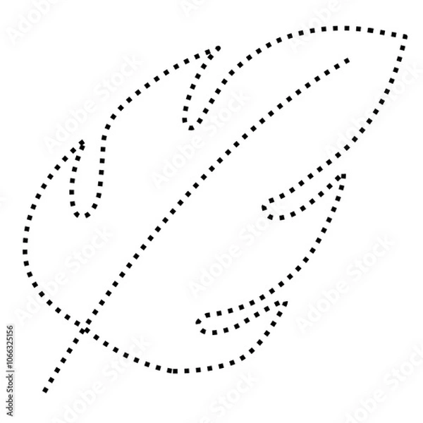 Obraz leaf tracing line