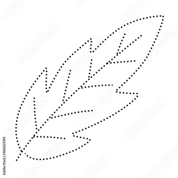 Obraz leaf tracing line