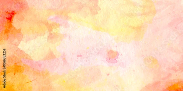 Fototapeta Abstract bright texture of pink in yellow paint background, Splash acrylic colorful background, beautiful watercolor background for your design, perfect for creative designs, artistic projects.	