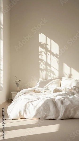 Obraz Bed isolated on paper background