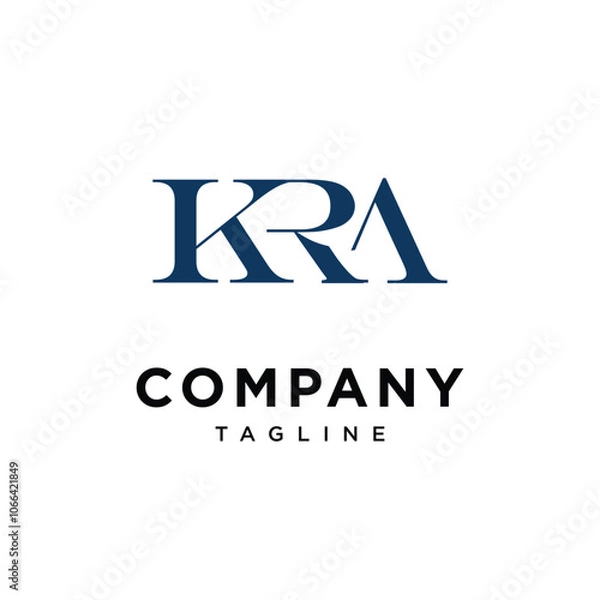 Fototapeta Letter K R A Elegant logo icon vector