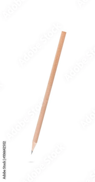Obraz Wood pencil isolated on white background with clipping path