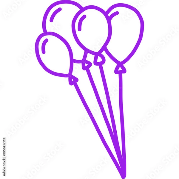 Obraz Happy birthday single vector icon