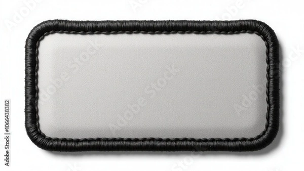 Obraz Detailed custom embroidered patch mockup with textured stitching, perfect for adding custom logos