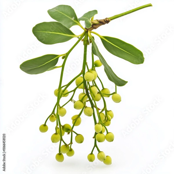 Obraz Mistletoe isolate on white background