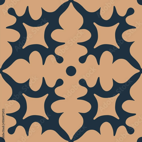 Fototapeta Ornamental decorative pattern element. Seamless texture. Vector illustration. 