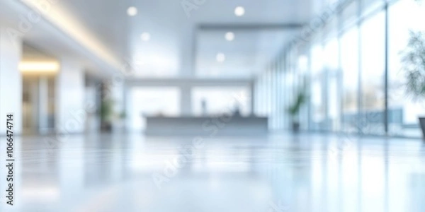Fototapeta Abstract Modern Workspace Background in Blurred Focus