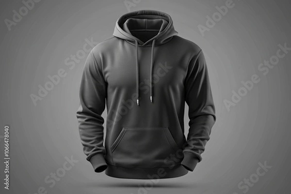 Fototapeta a black hoodie with a logo for your Design on the Blank Mockup Template