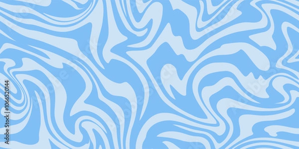 Obraz Blue marble acrylic seamless pattern, water texture, watercolor marble background. 1970s trippy seamless pattern.