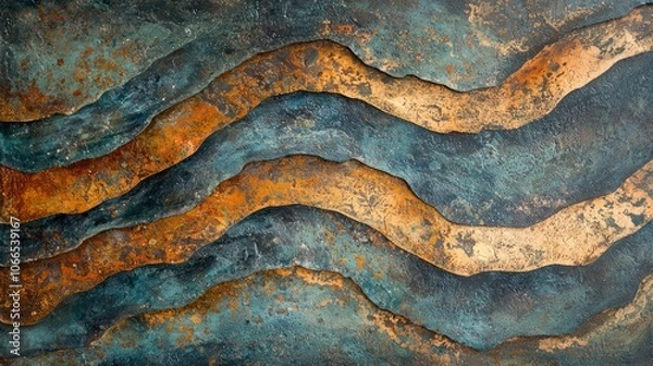 Fototapeta an abstract piece inspired by natural patterns, such as leaf veins, ripples in water, or rock formations. Use organic shapes and earthy colors to evoke a sense of connection to nature.