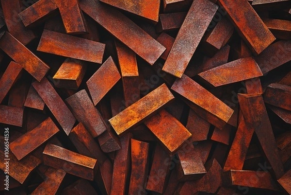 Fototapeta Rusty Metal Texture Background: Abstract Industrial Design