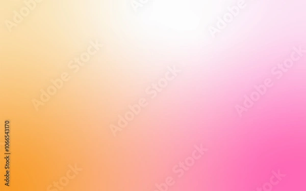 Fototapeta Soft Gradient Abstract Background: Minimalist Blend of Pink, white & yellow