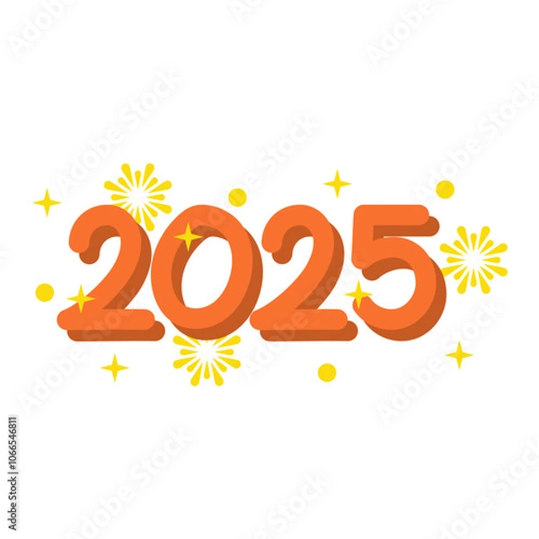 Obraz 2025 Year Number Typography