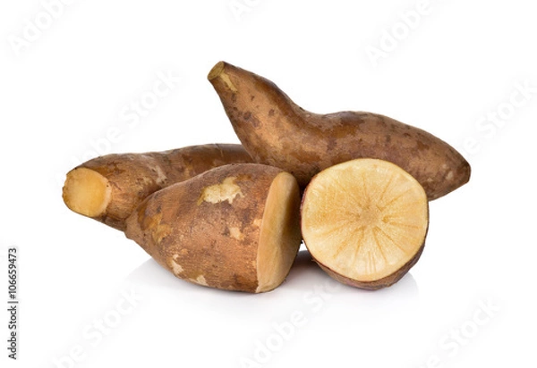 Obraz yacon or smallanthus sonchifolius on white background
