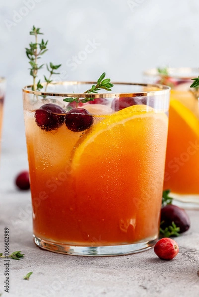 Obraz Cranberry-clementine gin tonic