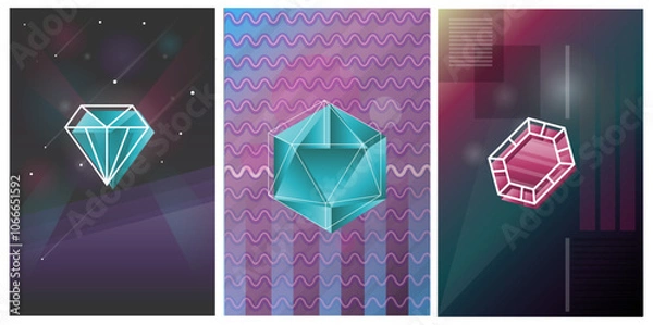 Fototapeta Abstract Geometric Art Posters vector
