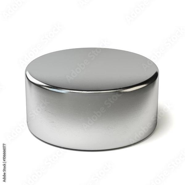 Fototapeta Neodymium magnet on white