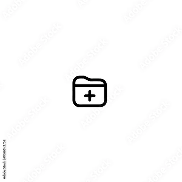Fototapeta Add-folder icon vector