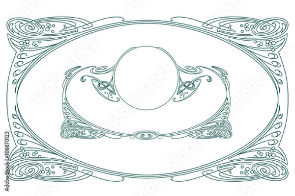 Obraz Vector abstract framework from the bound flowers and plants