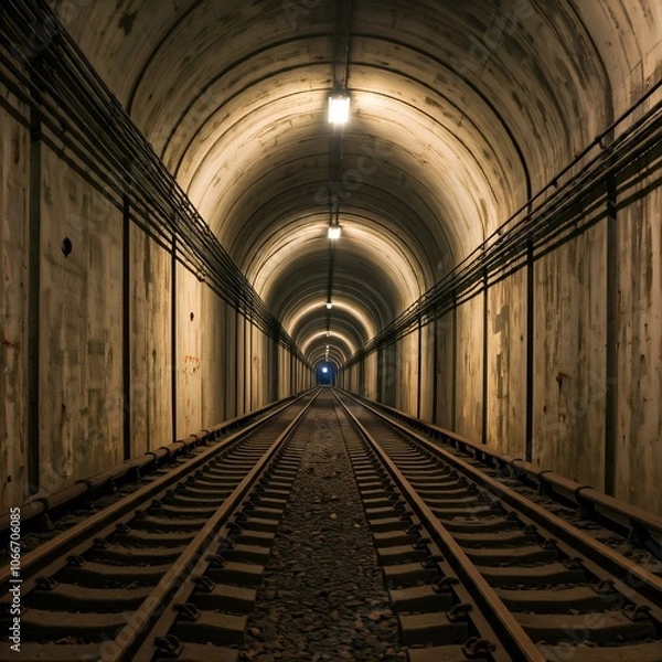 Obraz old abandoned subway tunnel