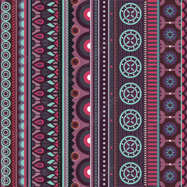 Obraz Geometric vector various strips motifs