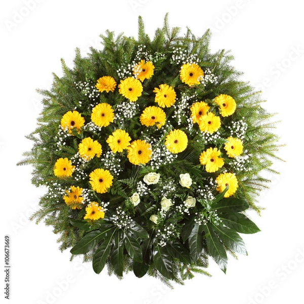 Obraz zielony wieniec pogrzebowy