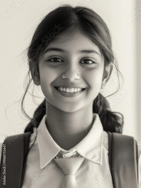Fototapeta Smiling Girl Student Portrait