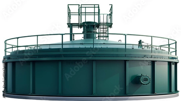Obraz A sewage treatment plant tank isolated on white background