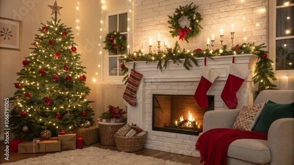 Fototapeta Christmas background design
