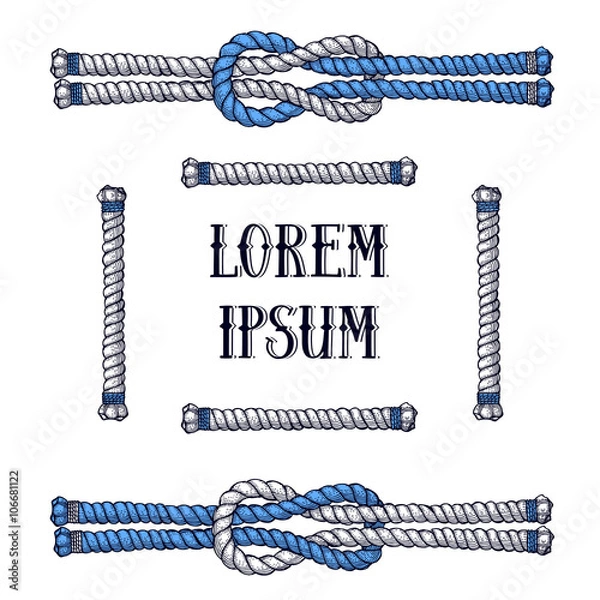 Obraz Sailor knot and ropes