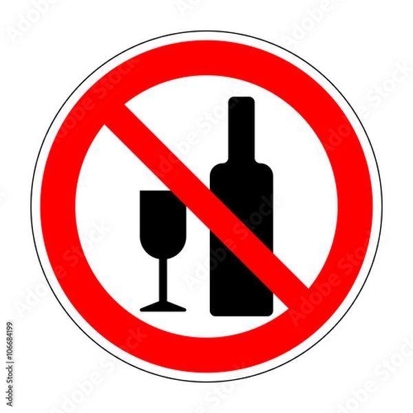 Obraz No drinking sign 10.03